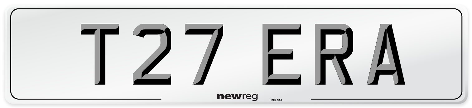T27 ERA Number Plate from New Reg
